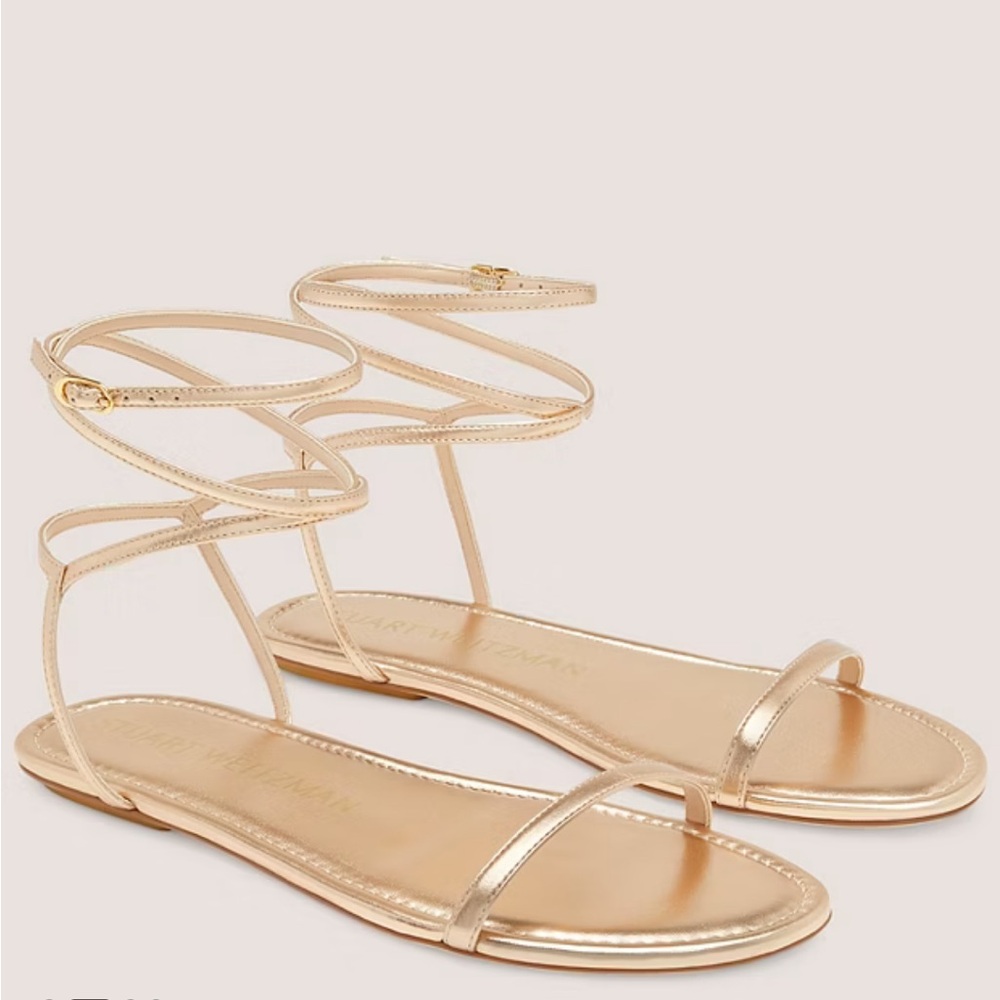 Stuart Weitzman BarelyNude Flat Sandal - Size 6